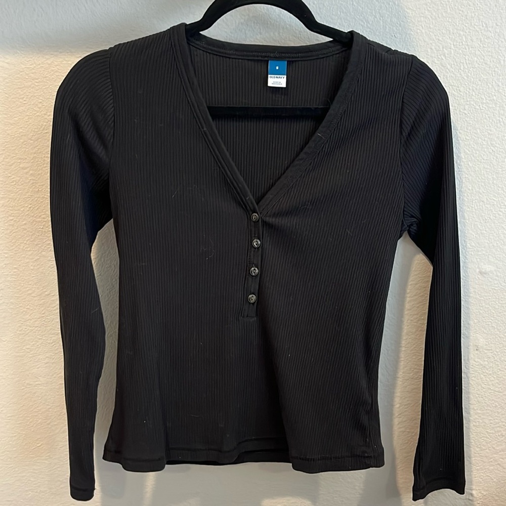 Black Ribbed Longsleeve